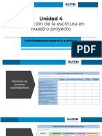 RUBRICAS DE EVALUACION Actividades para Valorar La Escritura