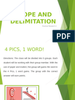 Scope and Delimitation