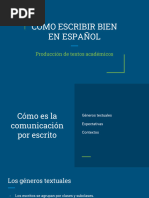 Cómo Escribir Bien en Español