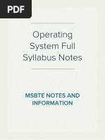 Operating System Full Syllabus Notes - MSBTE NOTES AND INFORMATION