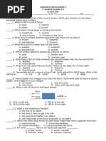 Summative Test in Science 8