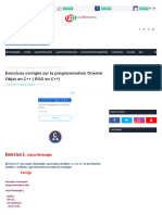Exercices Corrigés Sur La Programmation Orienté Objet en C++ (POO en C++)