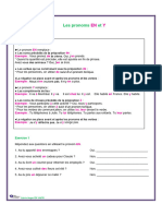 Exercices Pronoms Compléments EN Et Y