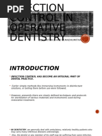 Infection Control in Operative Dentistry: By: Likitha.D and M.Madhumitha