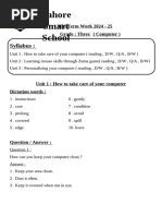 Mid Term Work 2024 Class 3 Computer