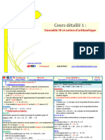 Cours1 Notion Arithmétique - TCS 2025 F