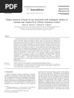 2011higher Amounts of Body Fat Are Associated With Inadequate Intakes of Calcium and Vitamin D in African American Women.