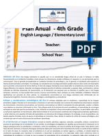 PLANIFICACION DE UNIDAD 2024-Unit 1 - PERIODO 1 - 4to Grado ENGLISH PDF