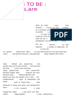 Verb To Be (Am Is Are) Worksheet