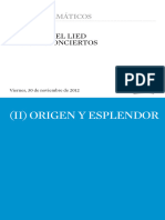 (Ii) Origen Y Esplendor: Historia Del Lied en Siete Conciertos