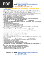 B1 Assessment Test 1