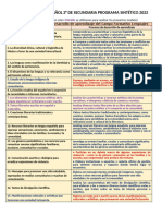 Dosificación Español 2°