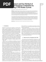 Efficient and Fast Method of Wall Parameter Estimation by Using UWB Radar System