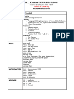 Midterm Syllabus, Class - III (2024-25)