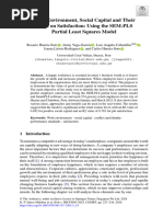 Work Environment, Social Capital and Their Effect On Satisfaction: Using The SEM-PLS Partial Least Squares Model