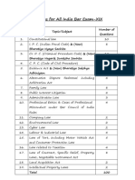 Syllabus For All India Bar Exam XIX