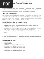 RAID (Redundant Arrays of Independent Disks)