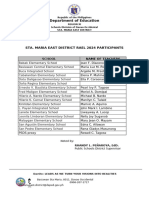 Sta Maria East Dist Rael 2024 Participants