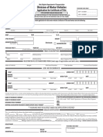 DMV 1 TR - Certificate For Title of Motor Vehicle