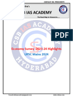 Economic Survey of India 2023 - (31-08-2024)