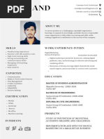 Gray White Modern Minimalist HR Manager CV Resume