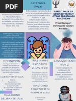 Tríptico Salud Mental Angustia Ilustrado Textura Azul