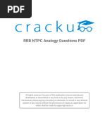 Cracku RRB NTPC Analogy Questions PDF