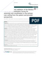 Survey Development and Validation of The Medical