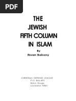 BAKONY, Itsvan - The Jewish Fifth Column in The Islam-Christian Defense League (1969)