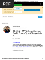 SOLMAN - SAP Table Used To Stored ChaRM Process Type & Change Cycle ID