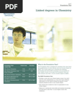 Linked Degrees in Chemistry: Foundation Year