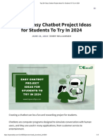 Chatbot Project Ideas