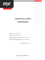 Informe Maquinaria de Mina Subterrã¡nea