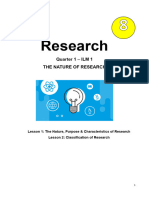 LAS 1 The Nature of Research Research 8 Q1 ILM 1