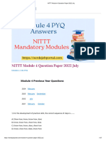 NITTT Module 4 Question Paper 2022 July