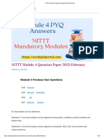 NITTT Module 4 Question Paper 2023 February