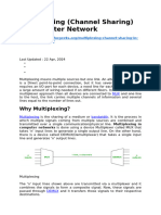 Multiplexing (Channel Sharing) in Computer Network