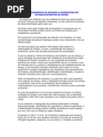 Processamento de Artigos e Superfícies em Estabelecimentos de Saúde