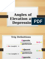 Angles of Elevation and Depression