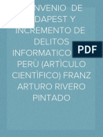 Adecuacion de Ley 30096 Al Convenio de Budapest y Incremento de Delitos Informaticos en Perù (Artìculo Cientìfico)