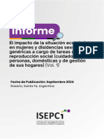 El Impacto de La Situación Económica en Mujeres y Disidencias Sexo-Genéricas A Cargo de Tareas