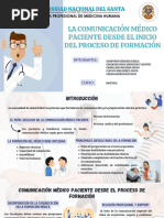 La Comunicación Médico Paciente Desde El Inicio Del Proceso de Formación