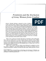 Feminism and Exclu of Army Women From Combat