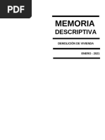 Memoria Descriptiva de Demolición de Vivienda