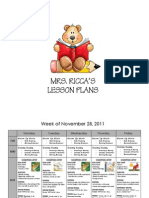 Weekly Lesson Plans