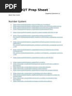 TCS NQT Prep Sheet