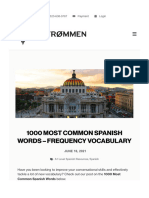 1000 Most Common Spanish Words - Frequency Vocabulary - Strømmen Language Classes