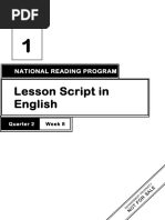 Lesson Script in English: National Reading Program