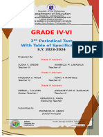 Cover Page 2nd Periodical Test