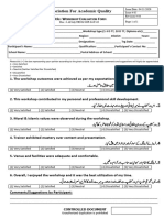 Urdu Workshop Evaluation Form, SOP-04